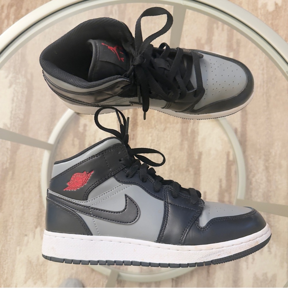 Jordan Kids Black and Gray High-Top Sneakers